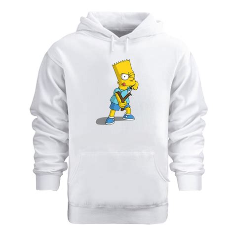 bart simpson wearing a hoodie.